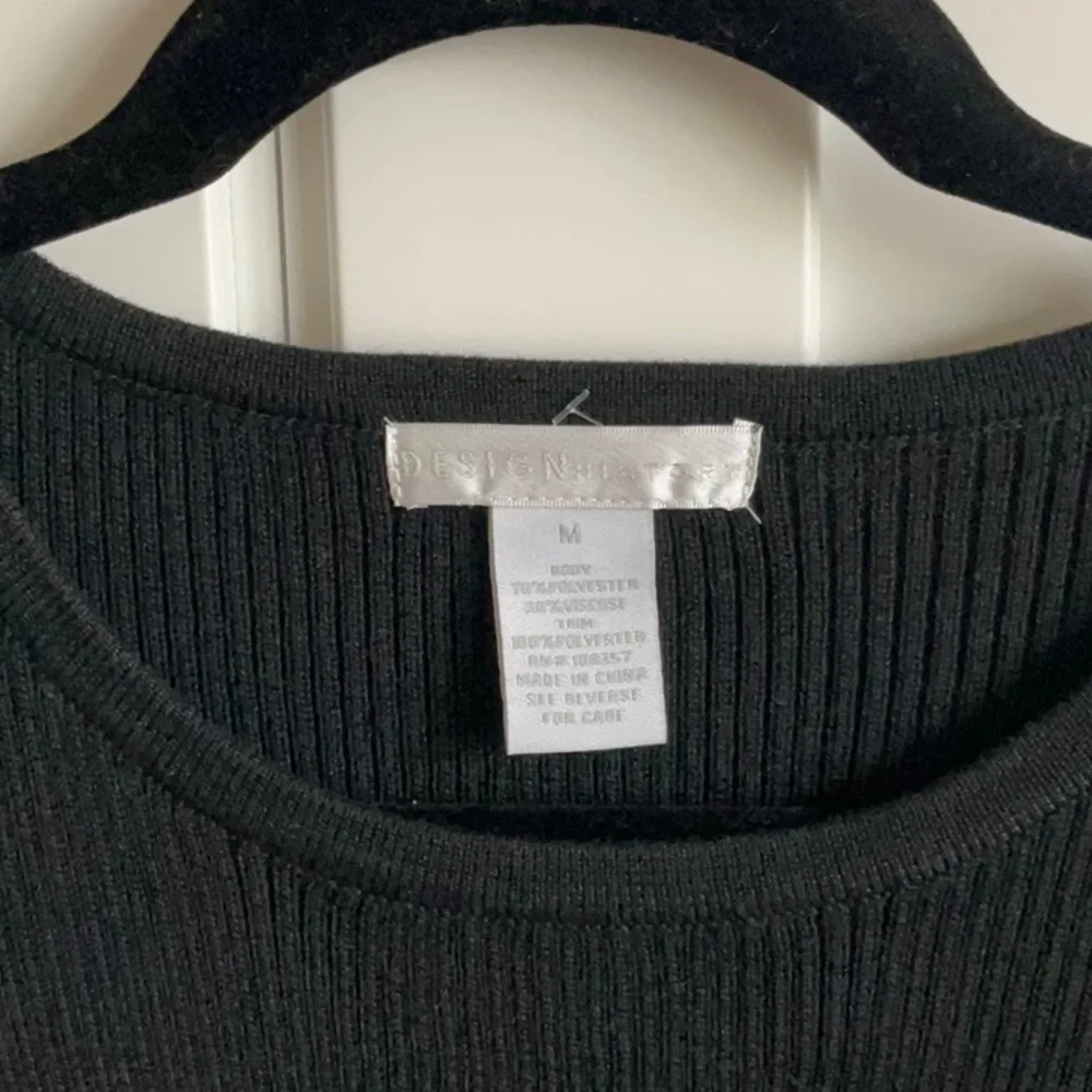Black Ruffle Sleeve Top - Picture 2 of 6